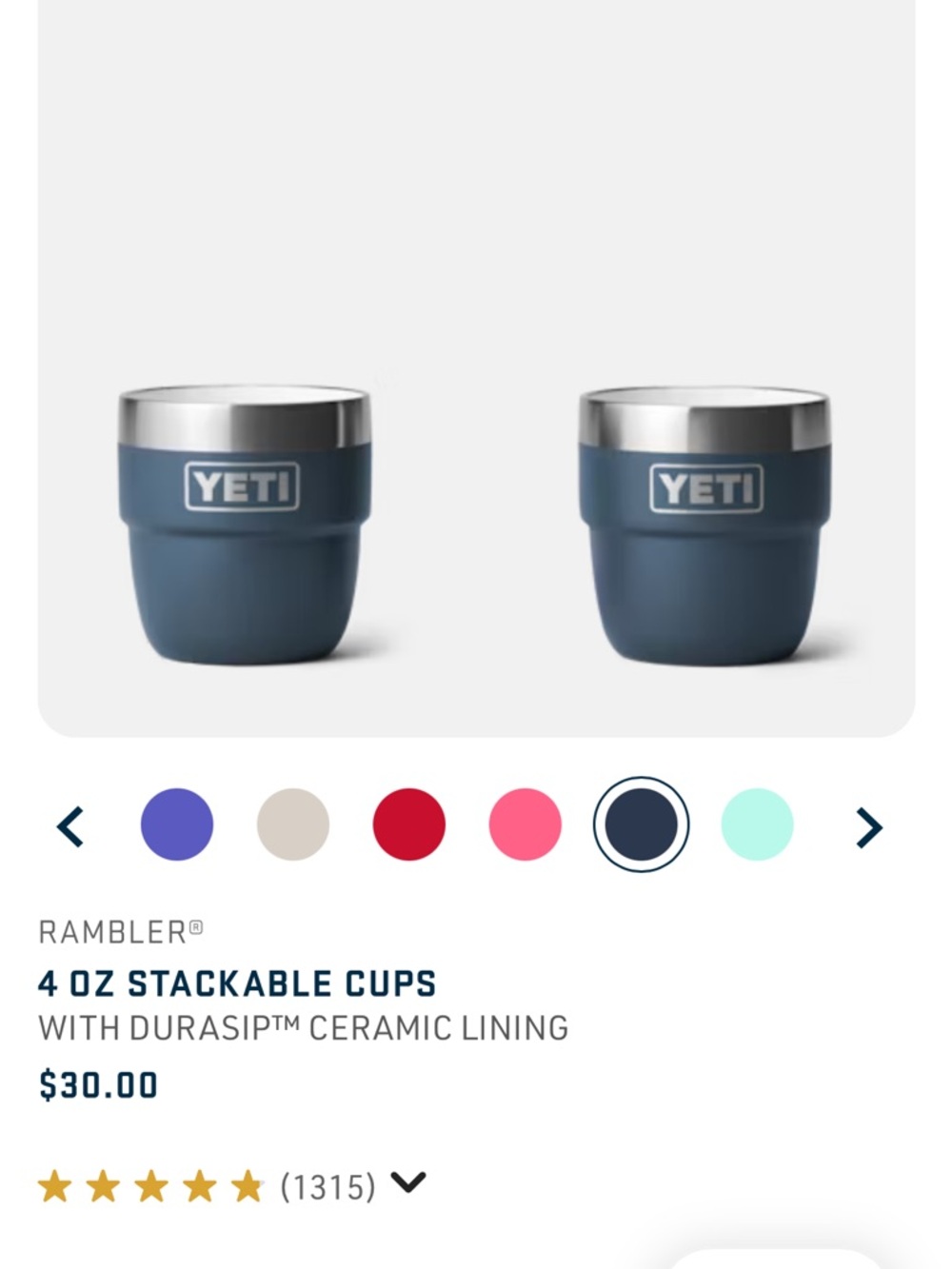 YETI Rambler® 4 oz Stackable Cups. - Picture 4 of 4